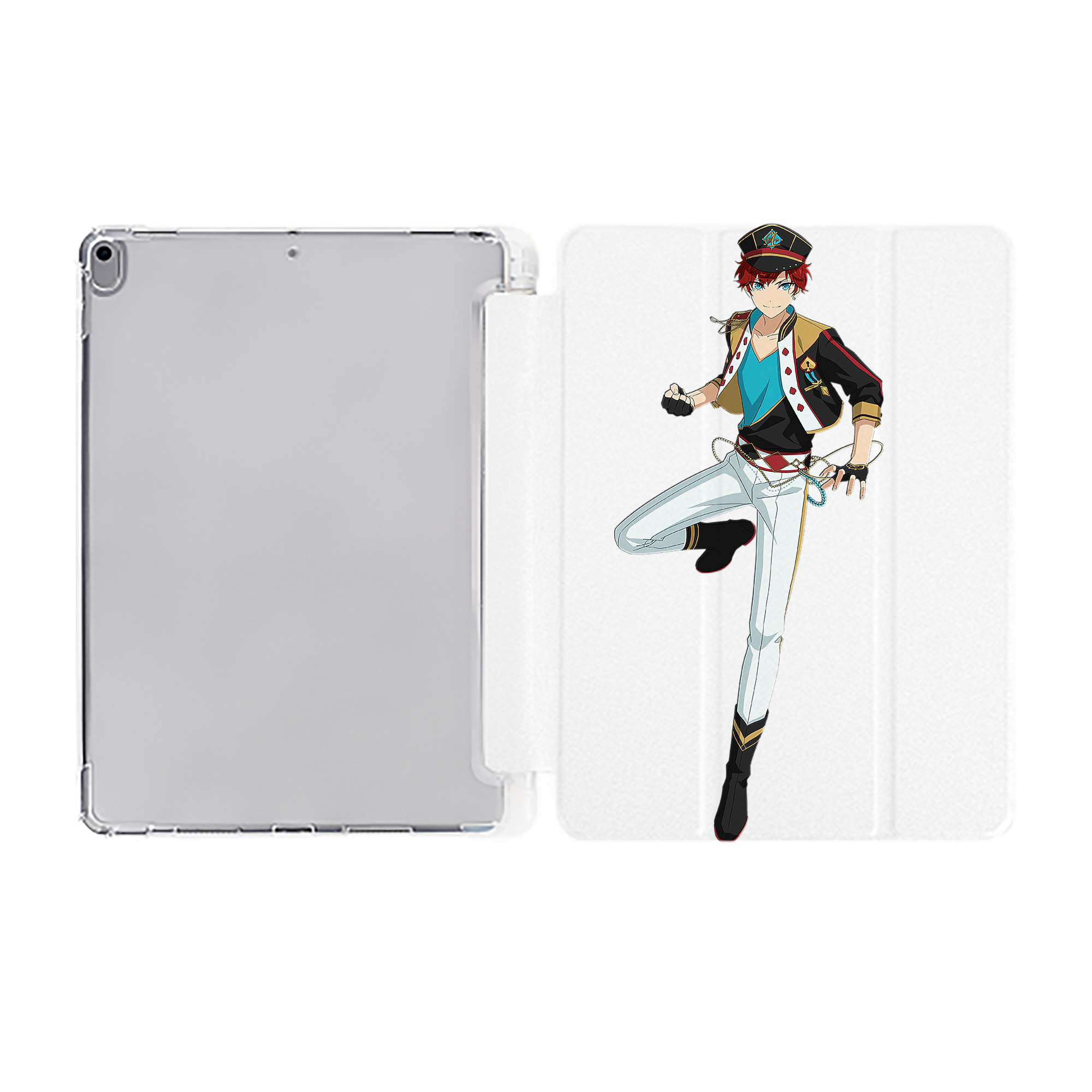 （画像用） あんさんぶるスターズ! Ensemble Stars IPad ケース ペン収納付き 三つ折りスタンド PUレザー×シリコン 対応機種9.5/10.5/10.9インチ